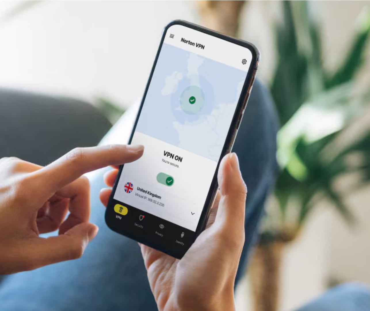 Alerta no ecrã, Norton Secure VPN.